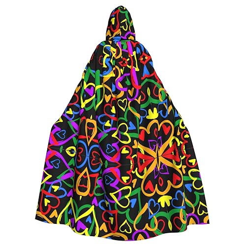 OKFSTY Gay Pride Rainbow - Capa unisex con capucha para adultos, longitud completa, para Halloween, Navidad, disfraz de fiesta