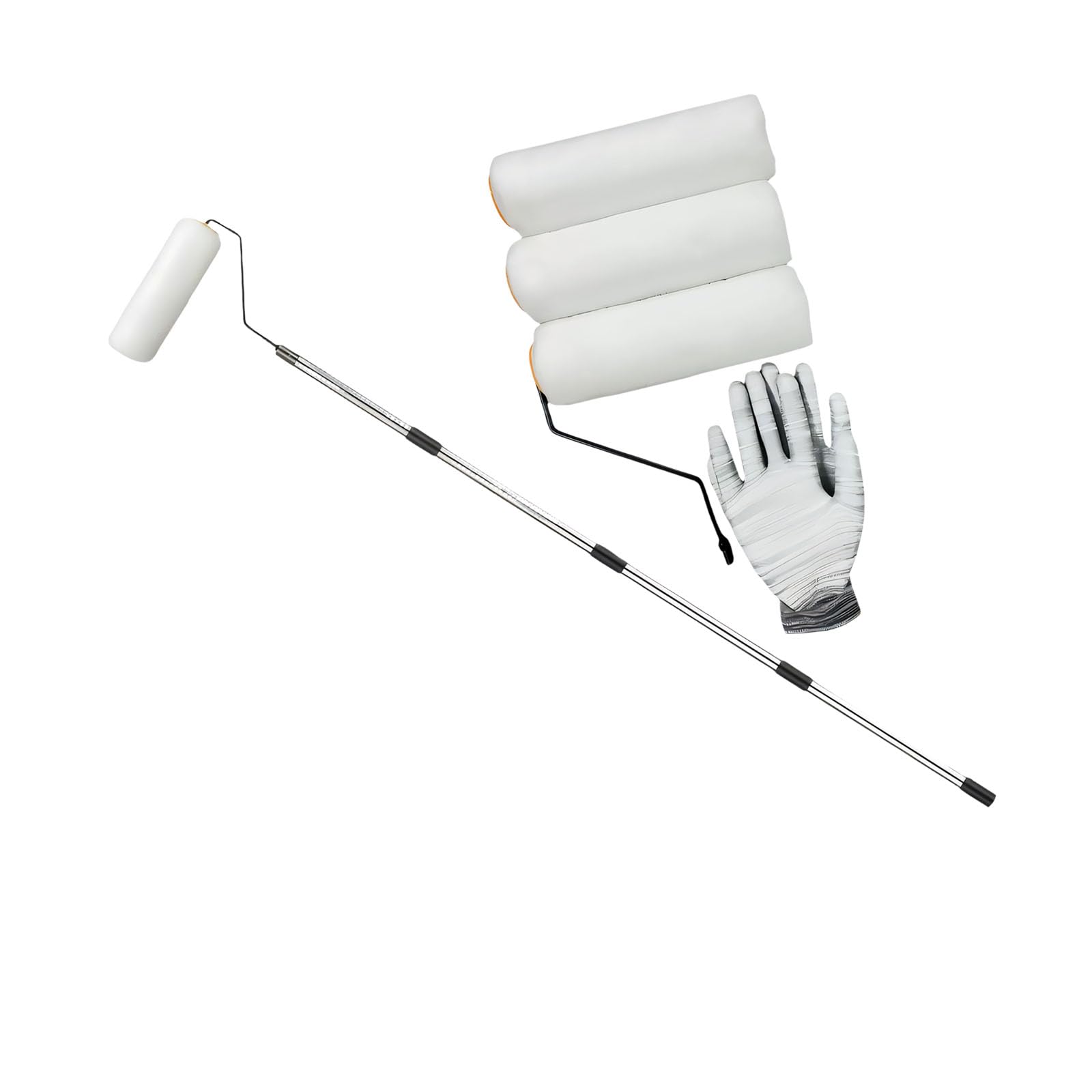 Set di rulli di alta qualità da 22,9 cm, con asta telescopica e coperture di ricarica, per uso interno, livelli, set di rulli per pittura