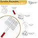 TIJAR® BBQ Grill Basket, Folding Grill Basket with Long Handle, Grids & Grates, Reusable Steel, Strong Fish Grill Basket, Perfect for Grilling Vegetables, Steaks, Shrimp, Sausages (1)