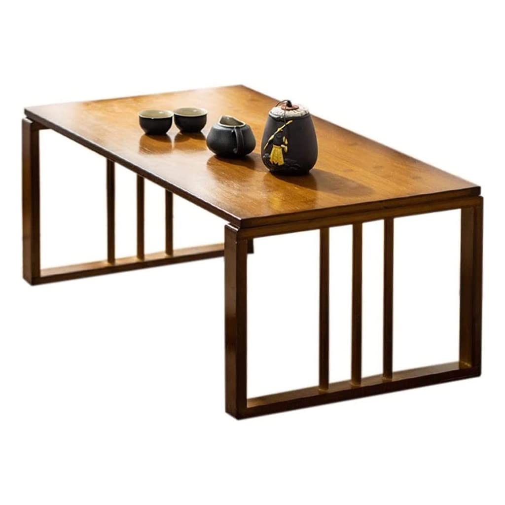 Table basse pliante en bambou pour optimiser les petits espaces et travailler au lit