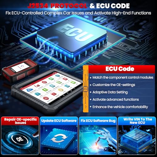 LAUNCH X431 PRO3S+ Elite, 2026 All-in-One Bidirectional Scan Tool with J2534 Protocols, HD Trucks Scanner, Topology Map, 60+Service, ECU Code Full Function Scanner, CANFD/DoIP/D-PDU/FCA, 2 Yrs Update