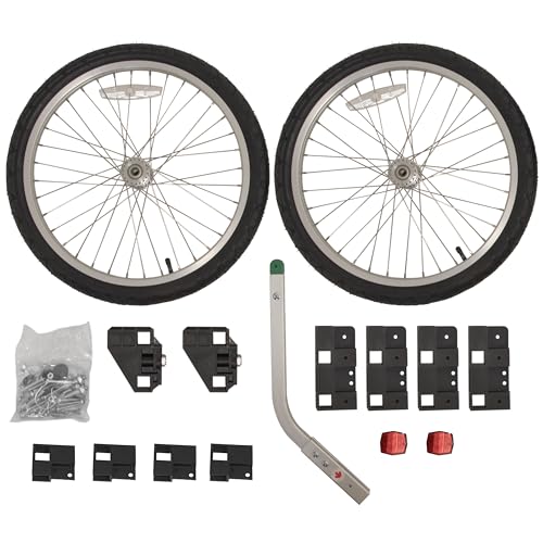 Wike DIY High-Sided Cargo Bike Trailer Kit - Includes 2-20in. Alloy Wheels, Push Button axles, Heavy Duty Corner connectors - Build Your Own Cargo Bike Trailer Kit