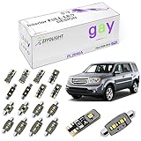 ZIYOLIGHT - LED Interior Light Kit for Honda Pilot 2003-2015 Dome Light Bulbs Replacement Package, 6000K Xenon White LED Lights Accessories Upgrade (17 Bulbs)