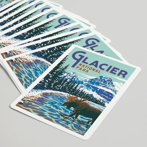 Baraja de cartas póker Glacier National Park Montana miniatura 5