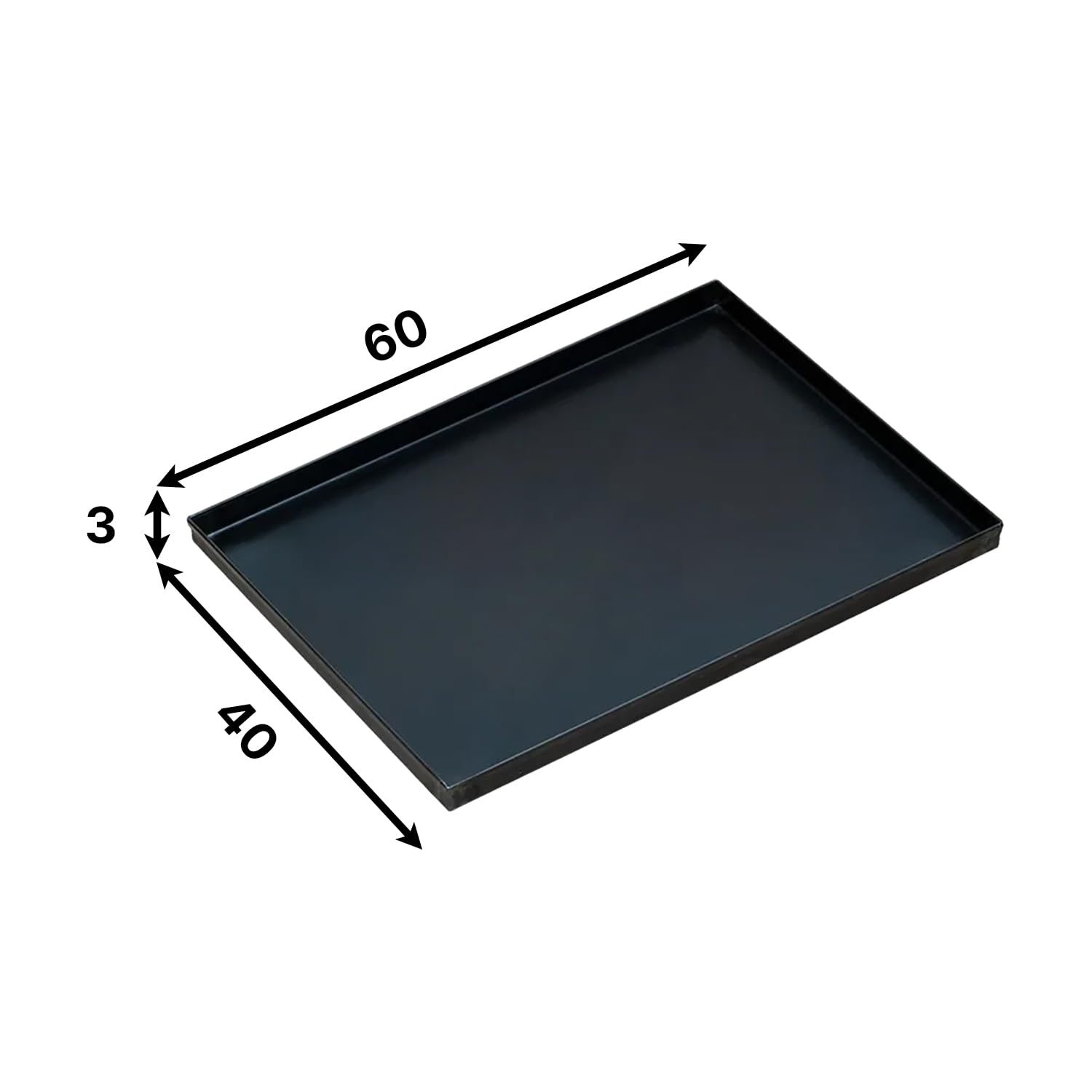 TEGLIA LAMIERA BLU CM.60X40X3