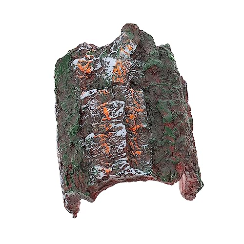Happyyami Versatile Reptile Hideout: Resin Climbing Toy Pet Hide Cave for Basking Resting