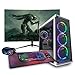 Produktbild Horizon Pack | PC Gaming Complete (Intel Core i5 12400F / 16GB / 500GB SDD/RTX 3060 / WiFi) Windows 10 Pro Trial, 24 Zoll Curve Monitor, Tastatur, Maus und Helme.