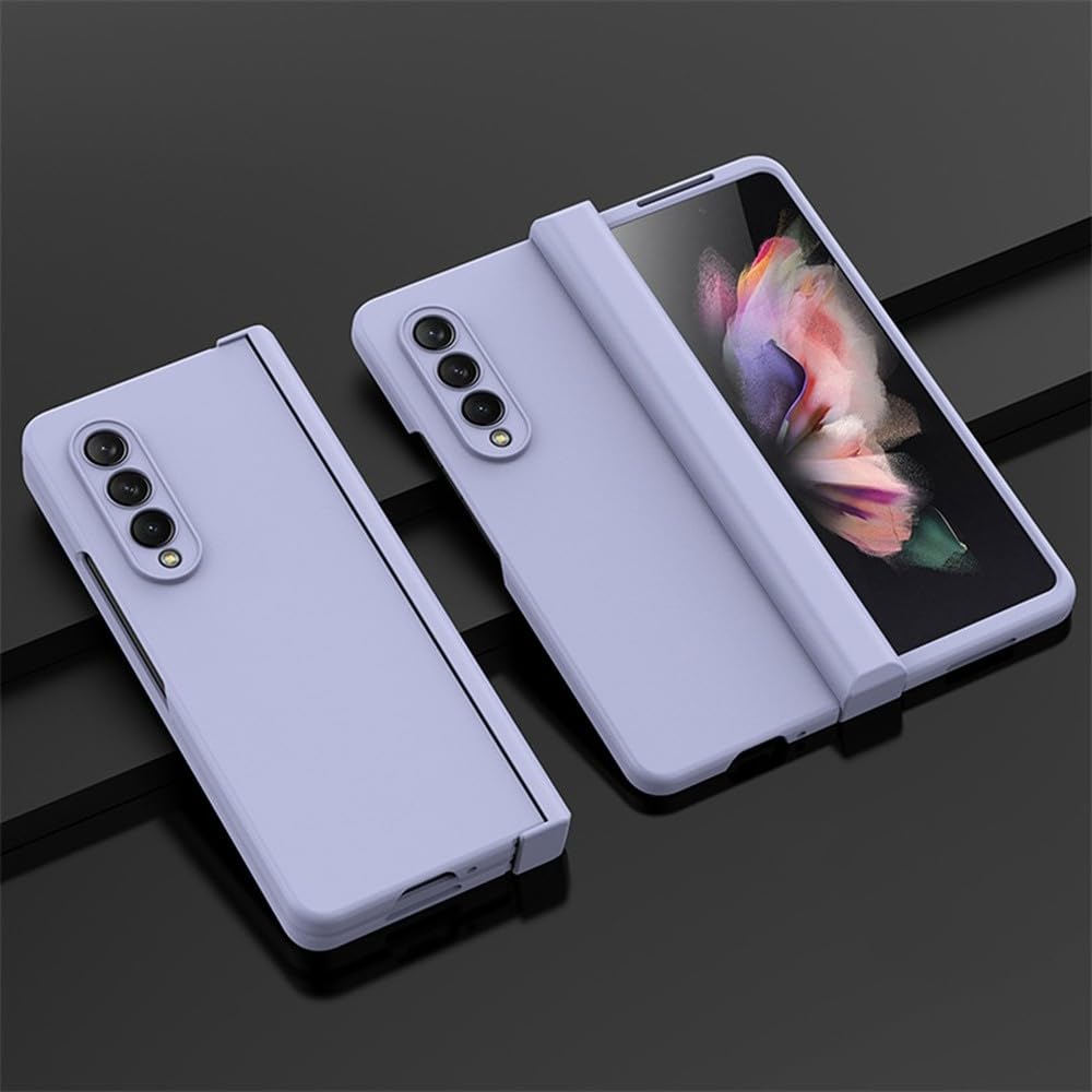 Custodia pieghevole ultra sottile per Samsung Galaxy Z Fold 4 5G Fold4 Fold3 Fold 5 Custodia rigida color caramello con protezione completa a 360 gradi,5,Per Samsung Galaxy Z Fold 3