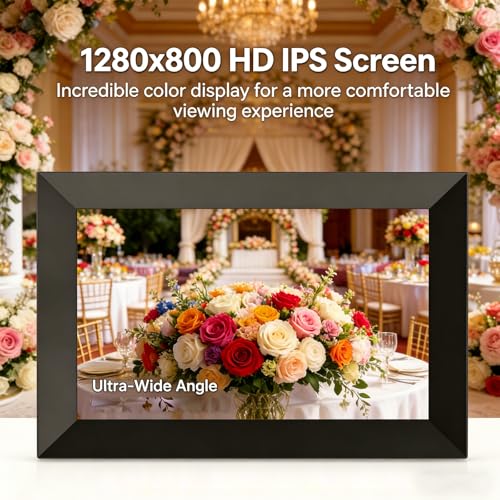 Digital Picture Frame, 10.1" WiFi IPS Touch Screen, Digital Photo Frame Gift,32GB Memory,Instant App Sharing,HD Touchscreen, for Parents&Grandparents - image 8