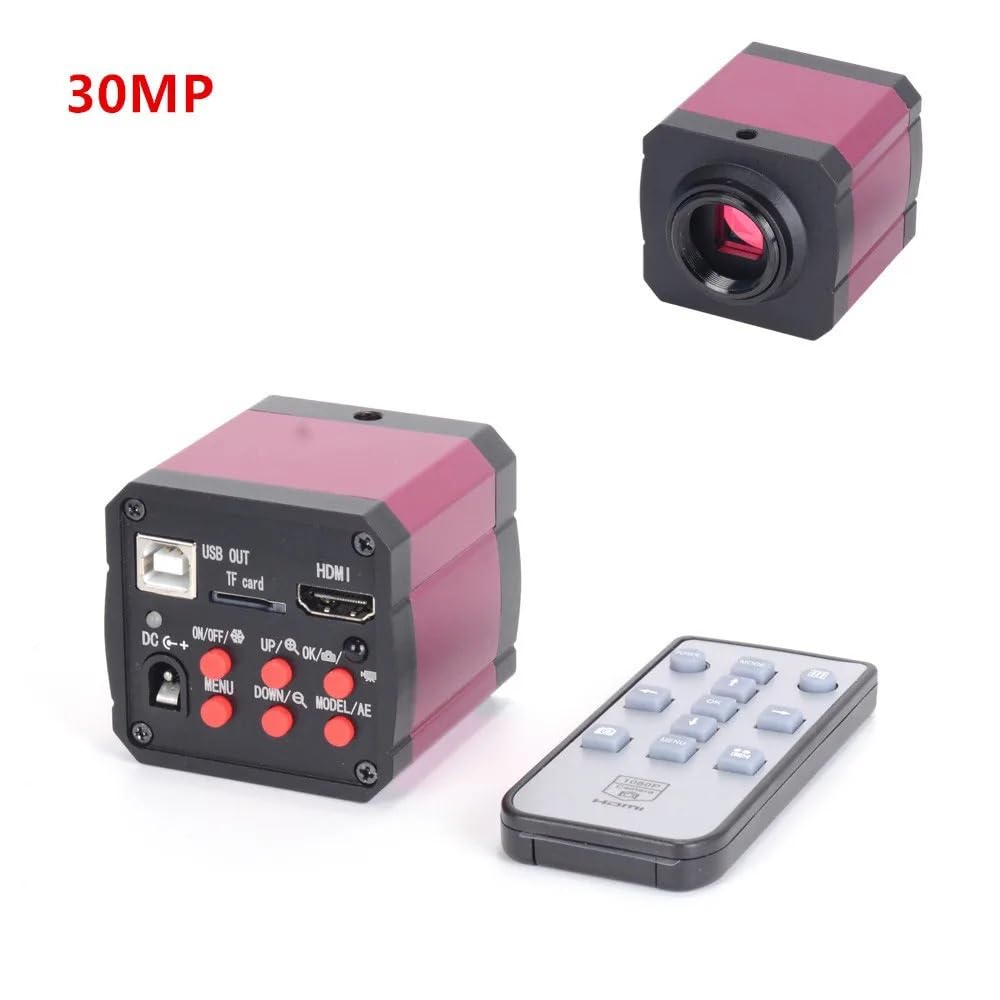 Kit di Accessori per microscopio, microscopio Digitale Industriale con Telecamera Video HDMI USB da 30 MP 1080P 60 FPS, Obiettivo C-Mount da 180X, Schermo LCD da 8".