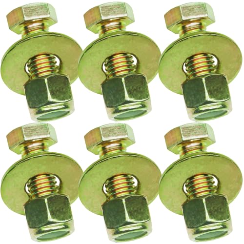 Image of 5 /8 inch x 1-1 /2 inch Hex Head Bolt by Color Galvanization with Nylon Lock nut and Large Size Washer Assortment Kit,Alloy Steel,Grade 5.(6pcs Pack). by Metalsuberg