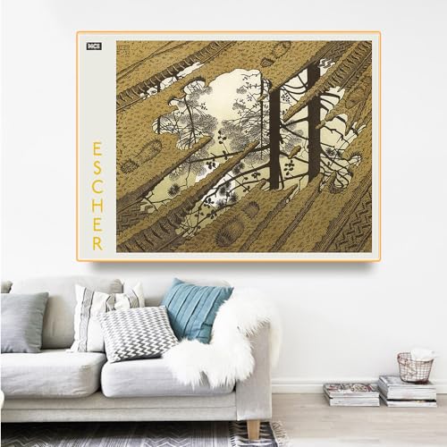 Beroemde M.C Escher Poster En Prints Abstracte Creativiteit Kunst Aan de Muur M.C Escher Canvas Schilderij M.C Escher Foto's Voor Home Decor 60x80cmx1 Geen Lijst - Afbeelding 3