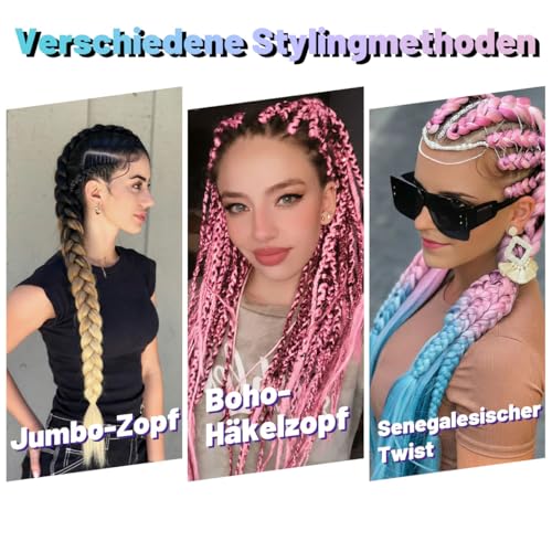 Extensiones de pelo trenzado Jumbo de 61 cm para evitar enredos al peinar 6