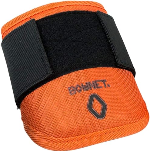 Bownet Elbow Guard, Adult Baseball and Softball Elbow Guard (Left or Right Arm, Orange)