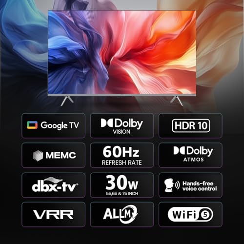 Image of Haier 139 cm (55) P7GT Series 4K Ultra HD Smart LED Google TV 55P7GT-P (Grey)