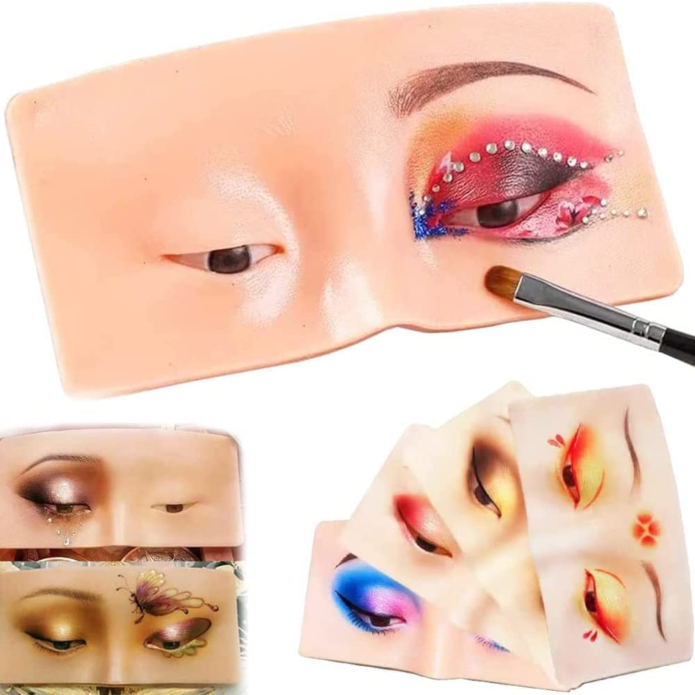 M.S TRADERS® Eye Make Up Practice Dummy | Face Board | Silicon Skin Board for Beginners and Artists (Pack of 1) 4