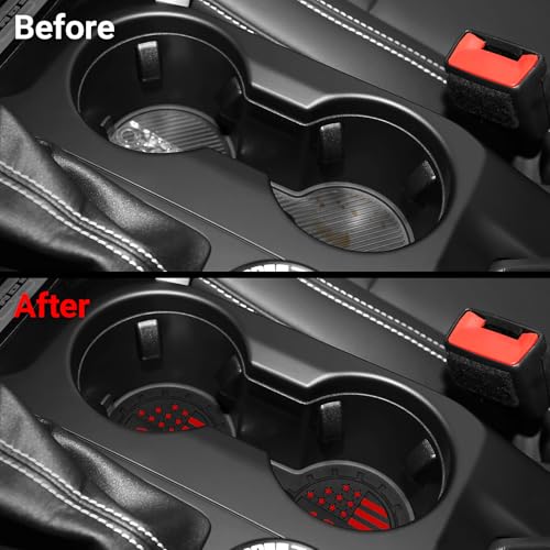 Portavasos para Ford Bronco 2021-2025 en silicona rojo miniatura 6