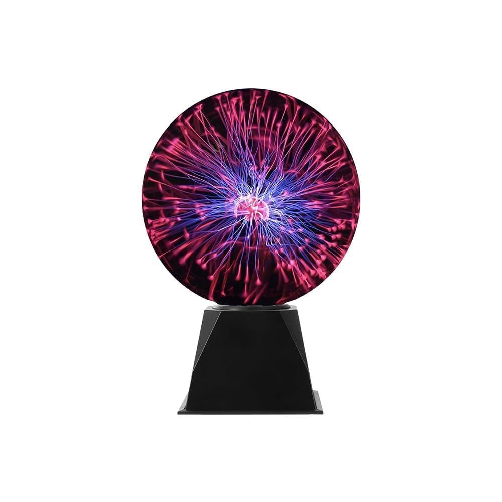 Irfora Bola de Plasma de 8 Pulgadas Bola Electricidad Estática Visualizador Música Interactivo Decoración Científica Enchufable Alimentación USB para Fiesta Iluminación (8 pulgadas)