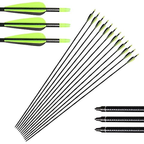Huntingdoor 12Pcs 31" Fiberglass Targeting Arrows Cover