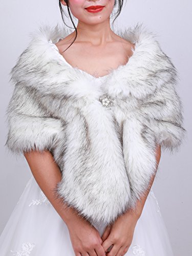 Bridal Faux Fur Bridal Wrap Shrug Stole Shawl Cape Wedding Faux Fur Wrap2
