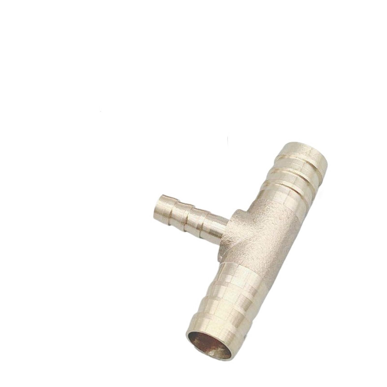 Pipe Fittings 4mm 5mm 6mm 8mm 10mm 12mm 14mm 16mm Tee Type Reducing Hose Barb Brass Barbed Tube Pipe Fitting Reducer Coupler Connector Adapter(12-10-12mm OD)