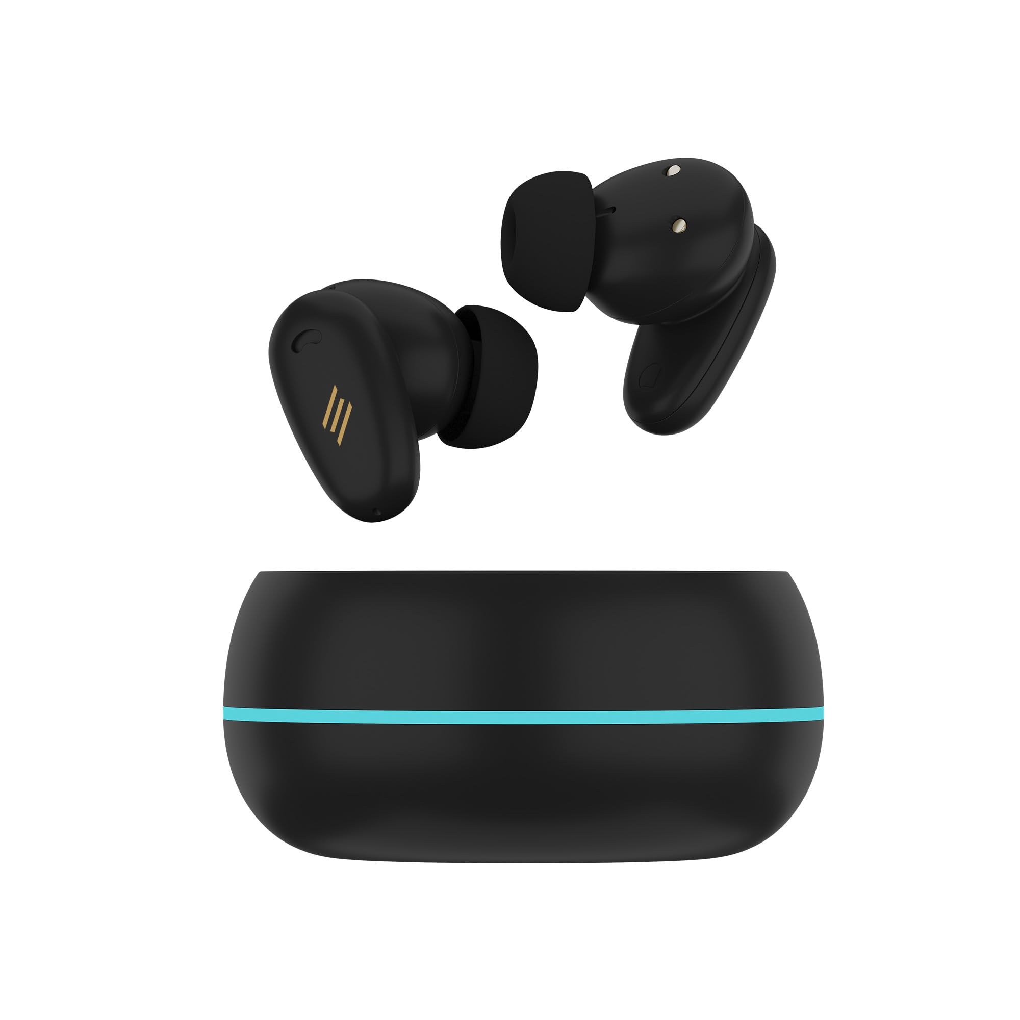 Premium Wireless Earbuds | Bluetooth 5.3 in-Ear Headphones with Mic | Deep Bass, ENC Noise Cancellation, Touch Control, IPX5 Waterproof, 30H Playtime, Fast Charging - Atom Black