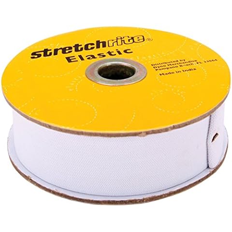 Stretchrite 1-1/2 by 10-Yard White Heavy Stretch Knit Elastic Spool Cover
