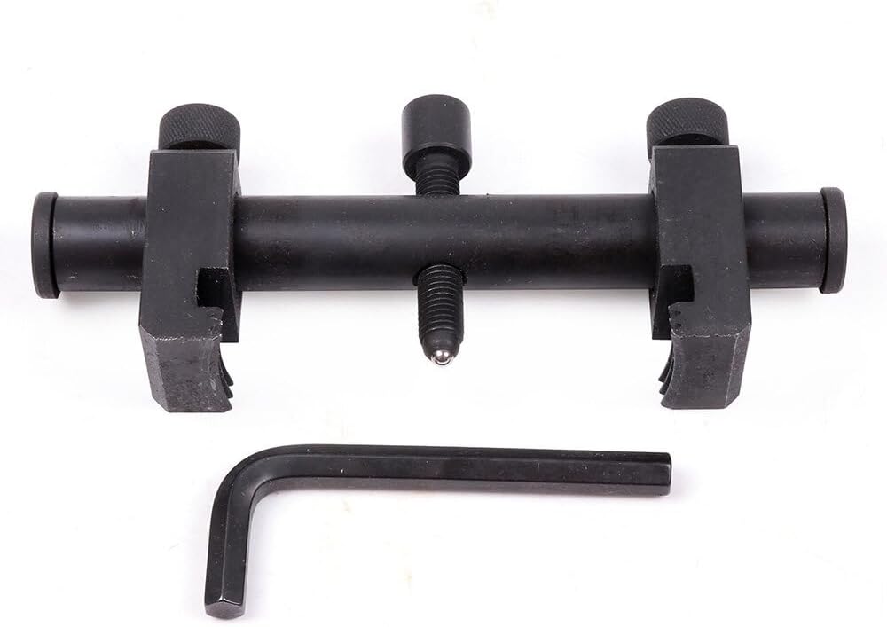 Ribbed Drive Pulley Puller Universal Carbon Steel Crankshaft Remover Tool with Hex Allen Key Adjustable Auto Repair Tool for Air Conditioning Units Water Pumps