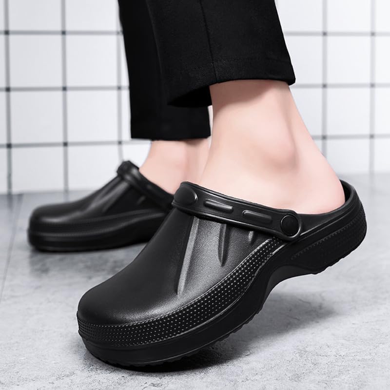 BMINFEE Men's Clogs Sandals Slippers Orthopedic Shoes Slip Resistant, Arch Support, Comfortable, Cushion, Slip-On, for Chef, Nurse, Garden Black43 - Image 3