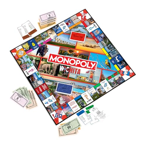 Monopoly Wichita, KS Edition juego de mesa 2-6 jugadores miniatura 1
