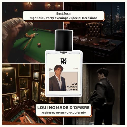Image of TMPerfumehouse Loui Nomade d'Ombre EDP for Men | Woody, Floral & Long Lasting Perfume Spray | Amber, Oud & Warm Spicy Fragrance | Luxury Gift for Him | TMPH | 50ml