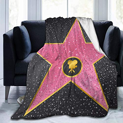 SURERUIM Soft Fleece Throw Blanket,Hollywood Walk Fama Símbolo Celebridad Entretenimiento Cultura,Home Hotel Sofá Cama Sofá Mantas para Parejas Niños Adultos,100x120cm
