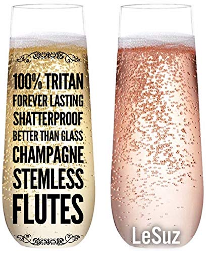 Get Glitter Stemless Champagne Flutes Background