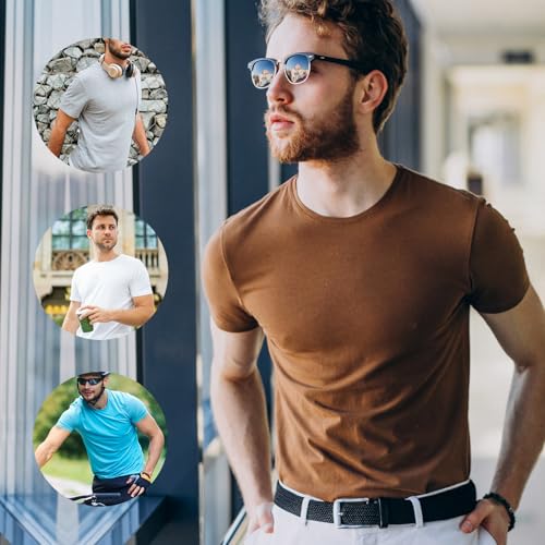 Mens Crew Neck Short Sleeve Cotton Tall Tshirts Casual Summer Lightweight T Shirt2