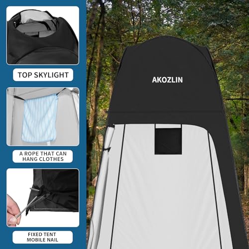 Image of AKOZLIN Portable Pop Up Shower Privacy Shelters Instant Tent Dressing Changing Outdoor Camping Toilet Tent