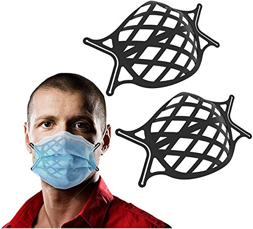 Shaboo Prints Face Mask Bracket Large for Men 3D Silicone Mask Bracket with Strap Large Internal Support Frame for Cloth