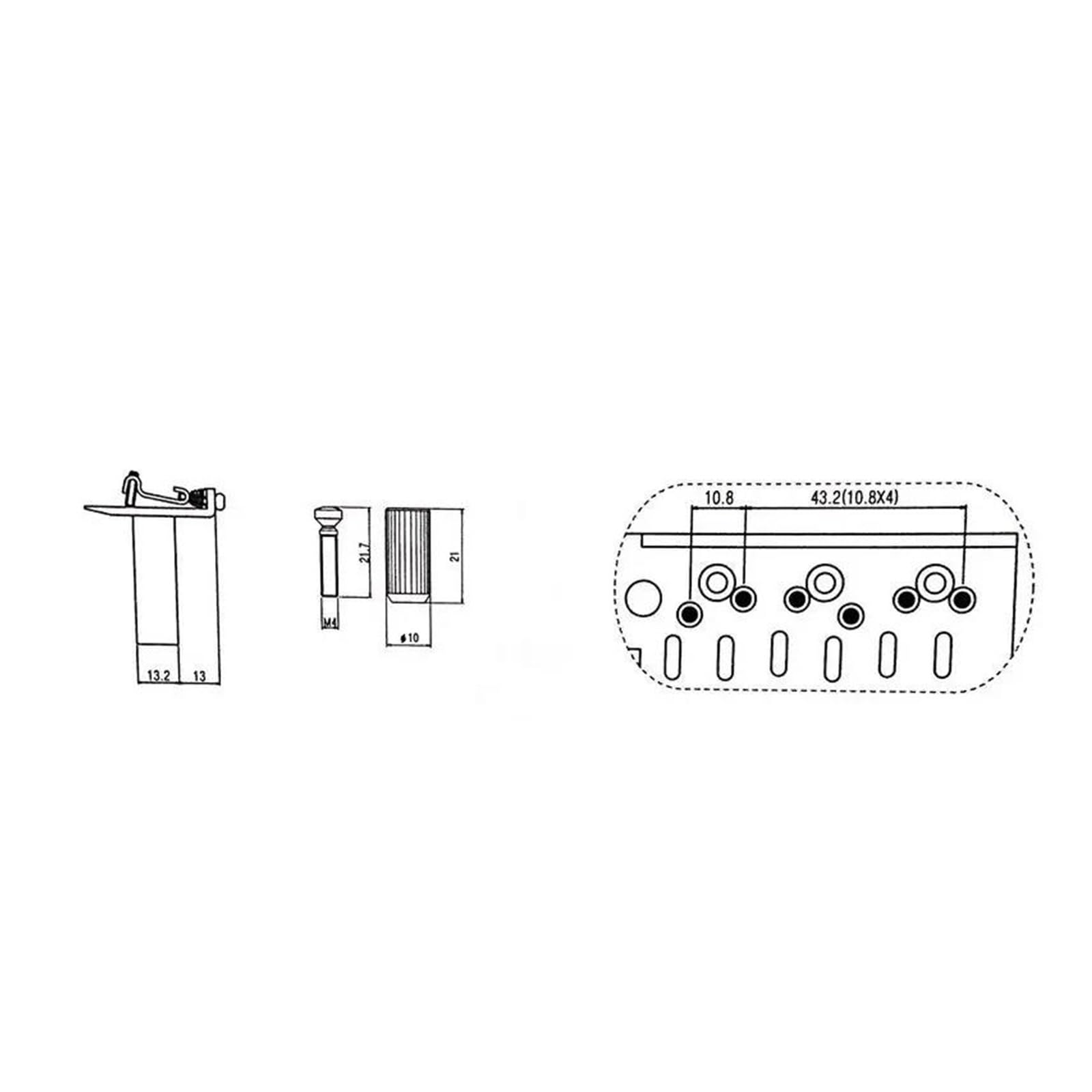 Puente De Guitarra Accesorios Para Instrumentos Musicales Profesionales Cromados | Puente de guitarra