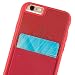 Produktbild Sinjimoru iPhone 6 / 6s Wallet Case, iPhone 6 Hülle mit Kartenfach/iPhone 6 Schutzhülle mit Smart Wallet Kartenhalter. Sinji Pouch Case für iPhone 6 / 6s, Rot.