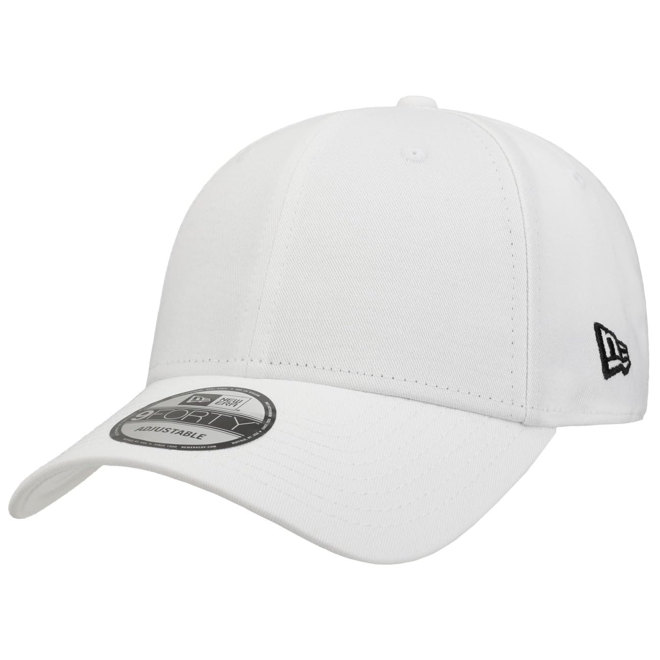 New Era (One Size, ) Mens 9Forty Flag Adjustable Fit Basic Baseball Cap Hat White