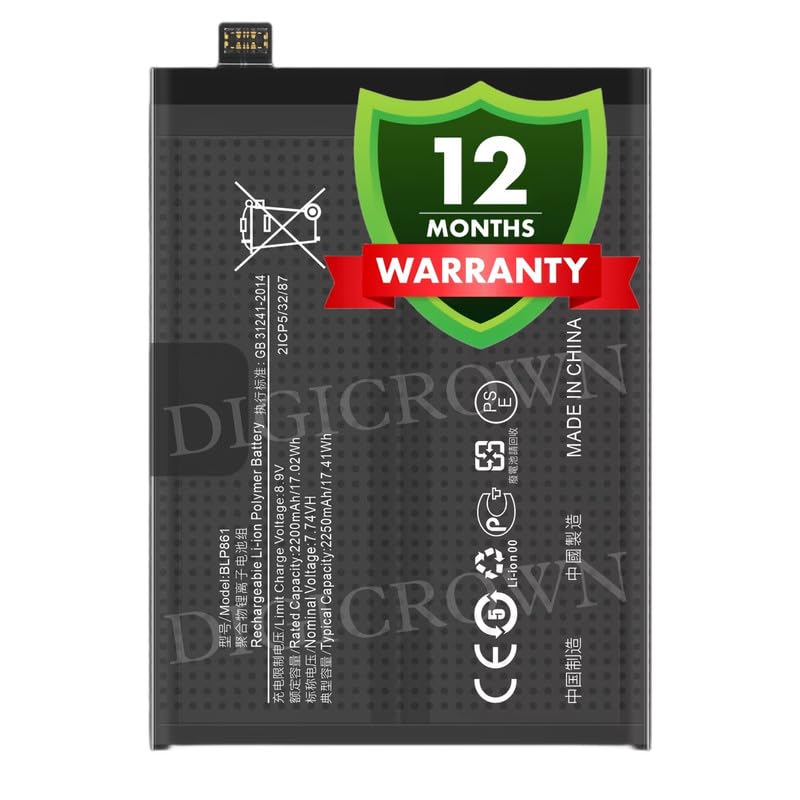 Image of Original BLP861 Battery Compatible for OnePlus Nord 2 5G (DN2101, DN2103) - (4500mAh) - 1 Year Warranty