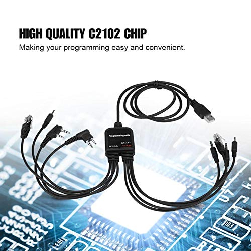 Goshyda Cavo di Programmazione, Cavo di Programmazione per Chip CH340 USB 8 in 1, per/QuanShengcn/Tyt Radio