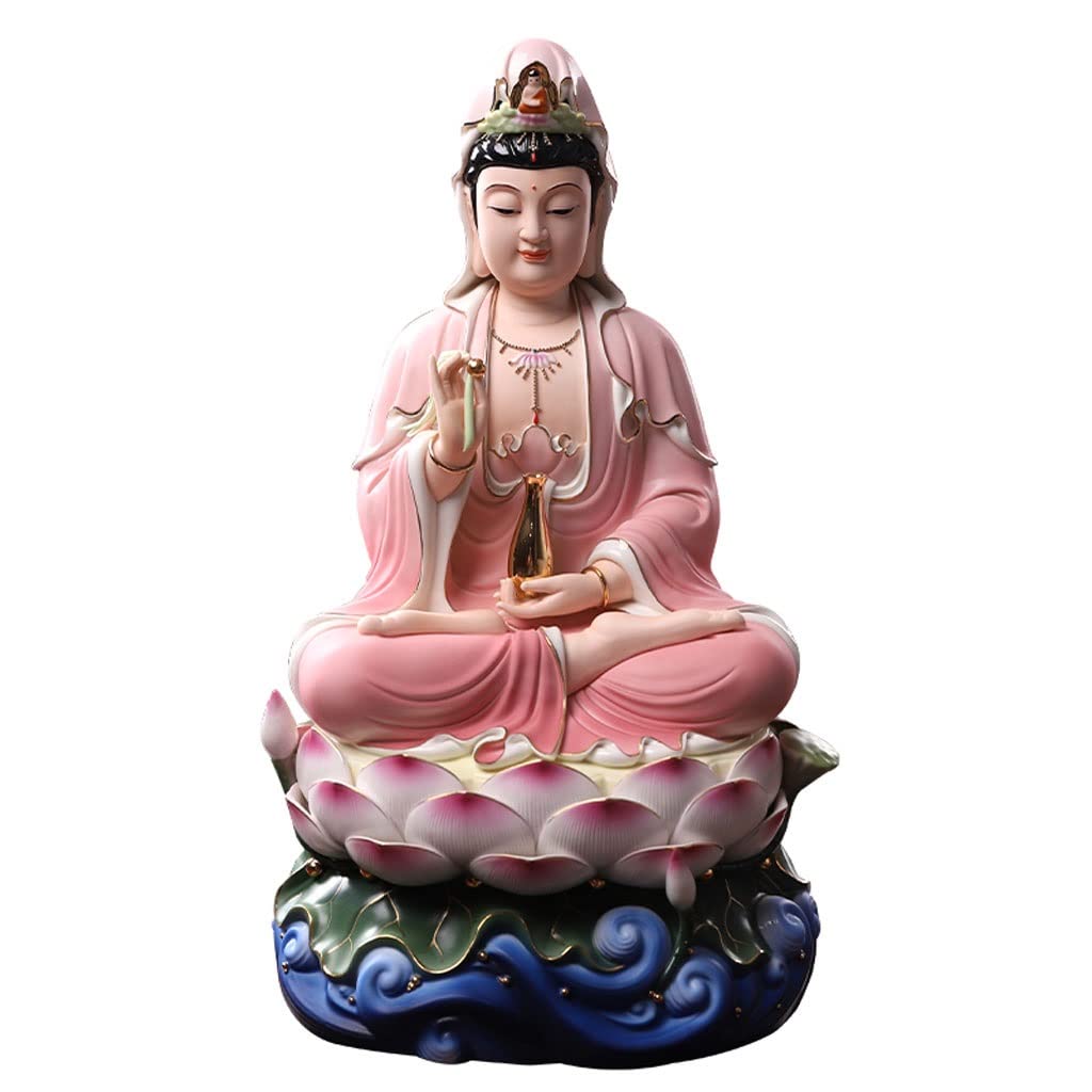 Statue de bouddha Avalokitesvara céramique pour décoration Zen S
