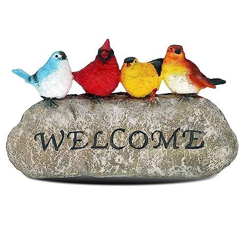 Memeyou Bird Welcome Sign Stone