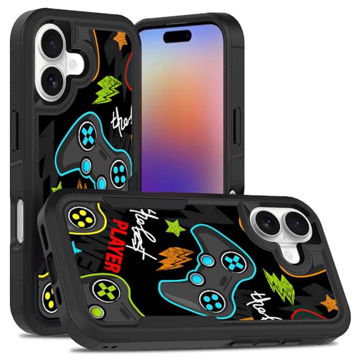 Candykisscase Case for iPhone 17, The Best Player Gamer Design Shock-Absorption Hard PC and Inner Silicone Hybrid Dual Layer Armor Defender Case for iPhone 17 6.3 inch (Gaming Controller)