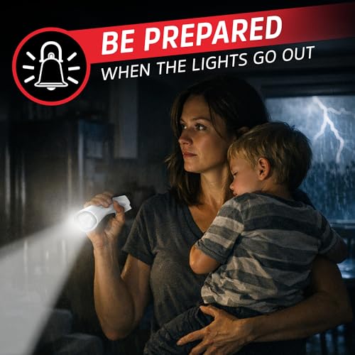 Image of Energizer Auto-On LED Flashlights Rechargeable (6-Pack) for Home Power Failure, Plug in LED Flashlight for Power Outage, Night Light, Hurricane Preparedness