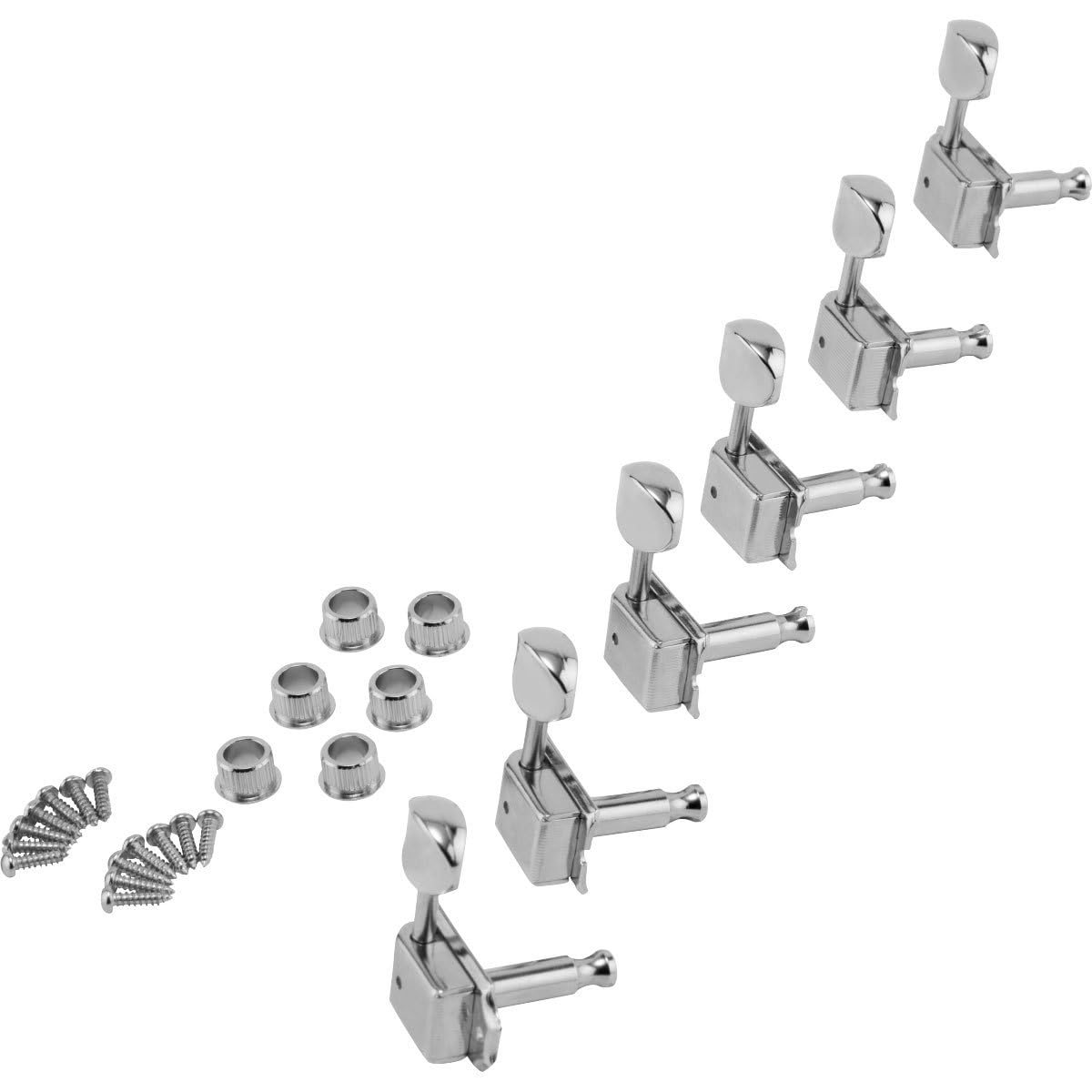 Fender® »AMERICAN VINTAGE TUNING MACHINES - STAGGERED« Tuner-Mechanik für E-Gitarre - 15:1-6-links - Farbe: Chrome