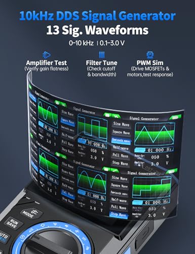 Image of FNIRSI DST-201 3IN1 Digital Multimeter 19999 Counts TRMS, 1MHz Bandwidth Handheld Oscilloscope Multimeter DDS Generator, 5MSa /s Sample Rate, AC /DC Voltage Current Capacitor Resistor Diode By Skyking