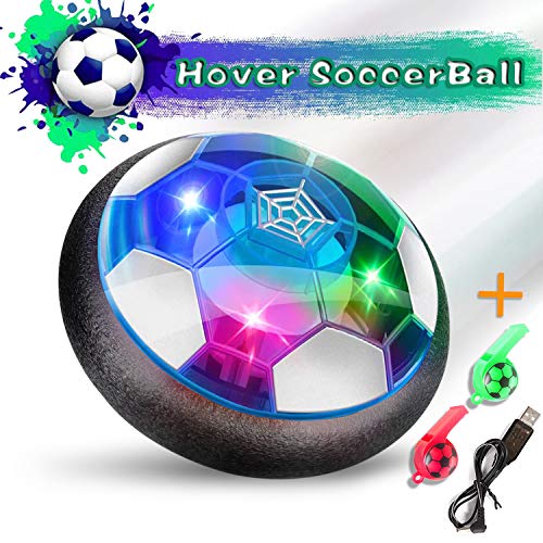 Pallone Calcio Fluttuante, Hover Ball Calcio da Interno con Luci LED Regali Ragazzo Ragazza età 3 4 5 6 7 8 9-12 Anni Giocattolo da Esterno per Interni Regali Compleanno Giocattoli per Bambini