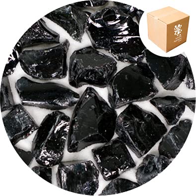 Specialist Aggregates ® - 15kg Enviro Glass Gravel (LARGE) - Volcanic Black - Decorative Gravel/Stones | Events | Memorials | Photography | Home | Garden | Vases | Art | Craft | UK — image 1