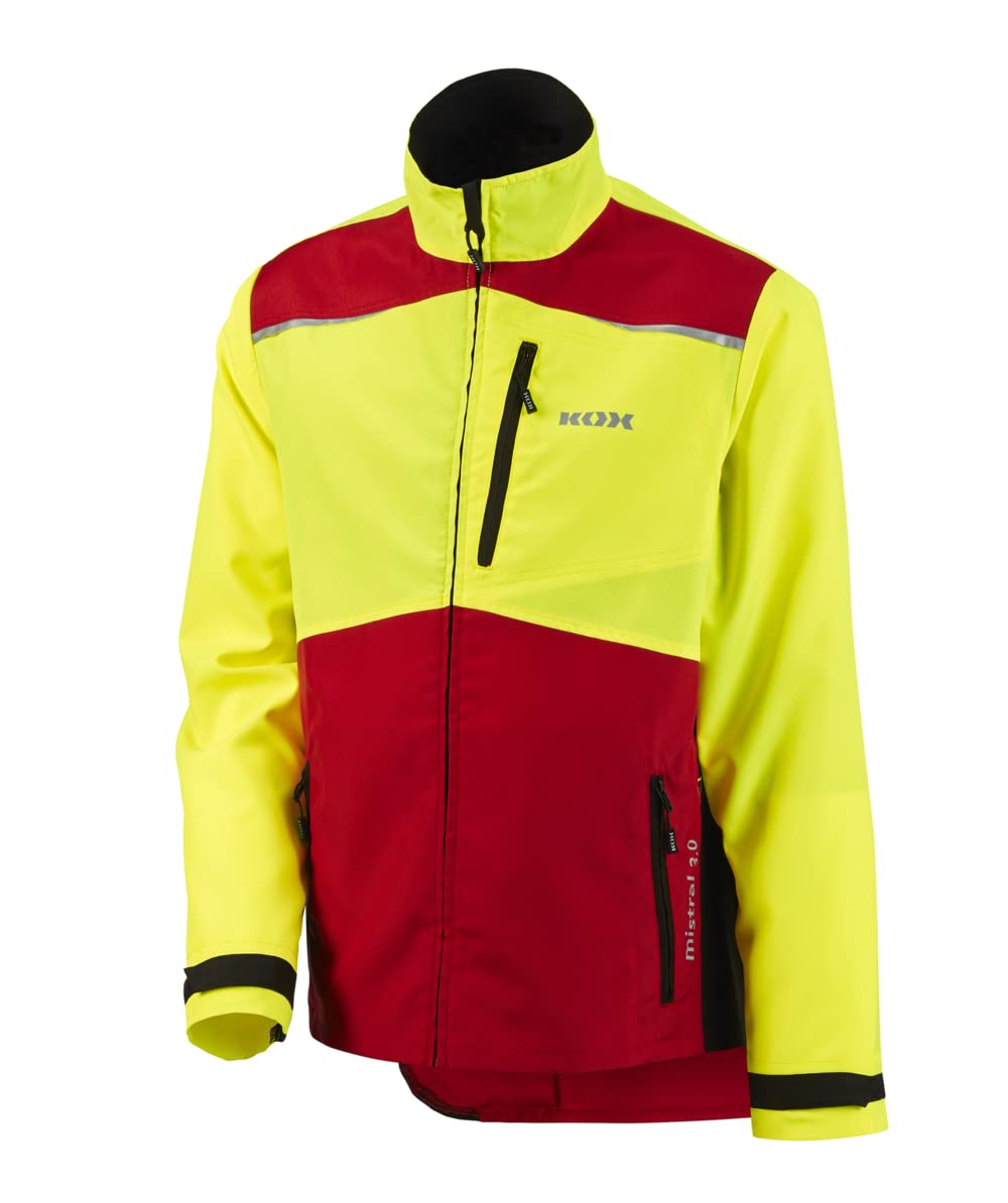 KOX Forstjacke Mistral 3.0 Rot/Gelb Größe XXL | KWF-Standard